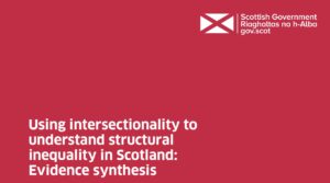 portion of the cover of Using intersectionality to understand structural inequality in Scotland: evidence synthesis